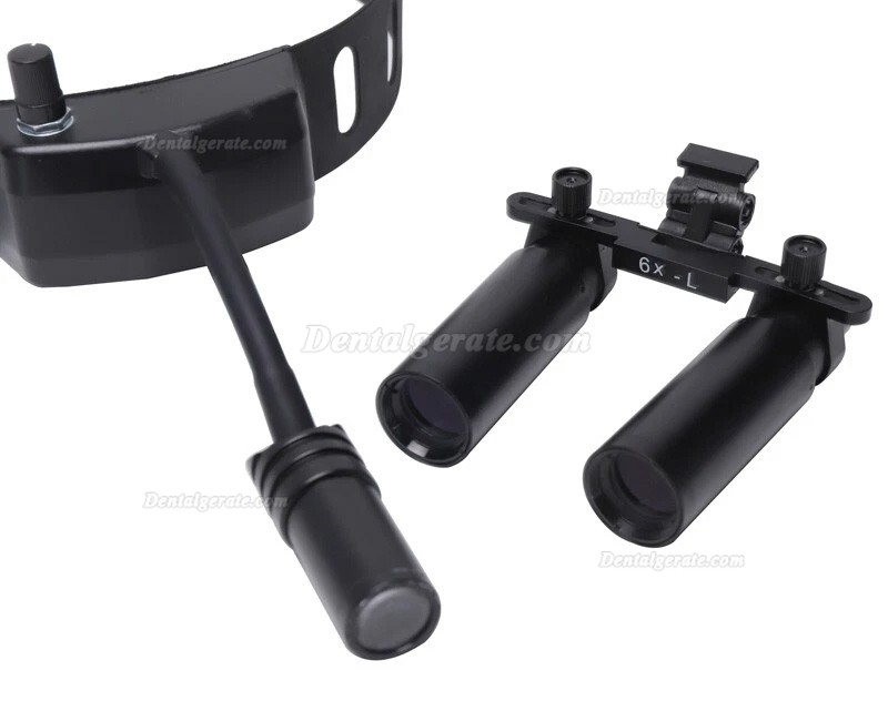 YUYO DY-005 6-fache Dental Lupenbrille + 3 W kabelloses LED-Licht f&uuml;r Lupenbrille